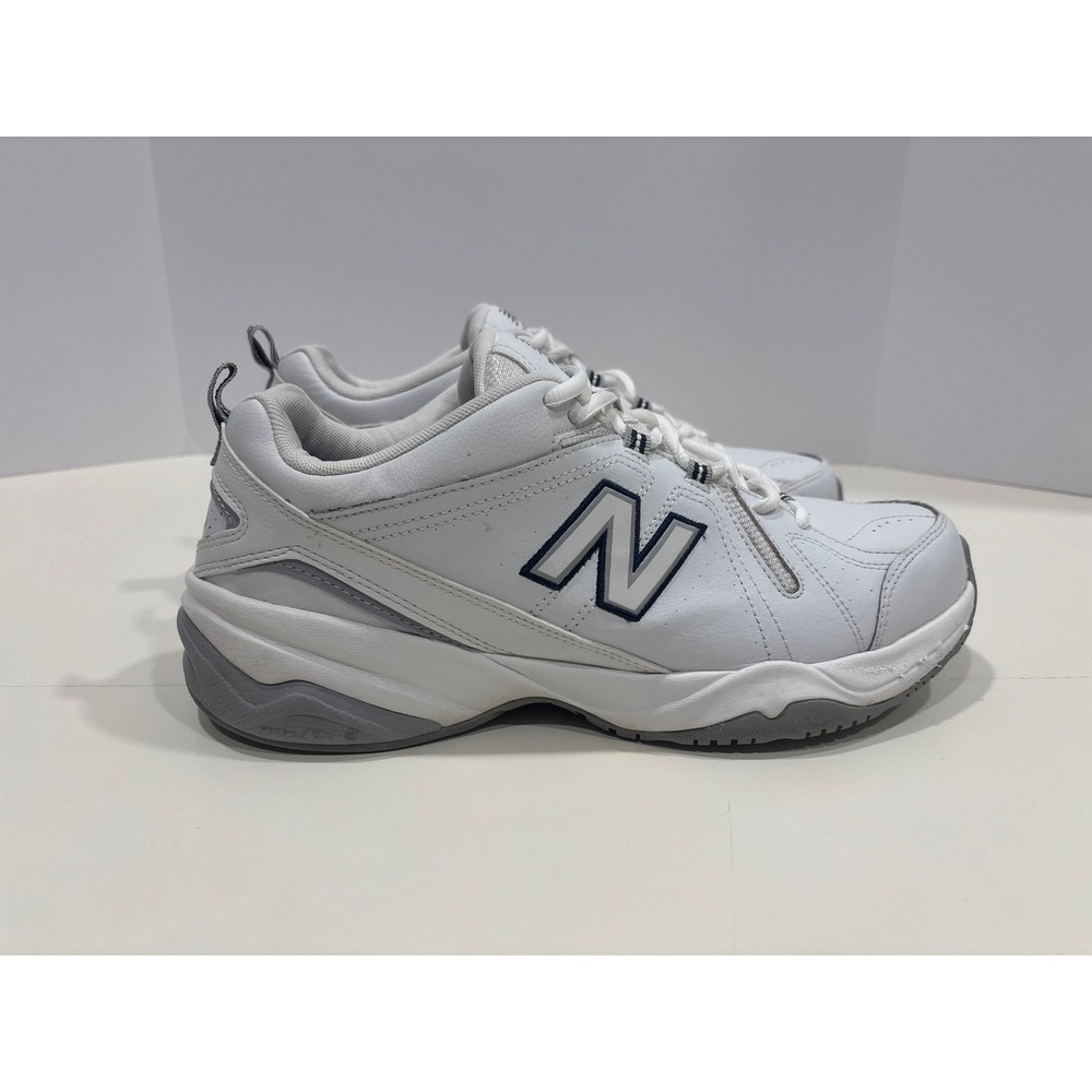 New Balance 608v4 Mens White Navy Leather Training Shoes WX608V4W Size 12